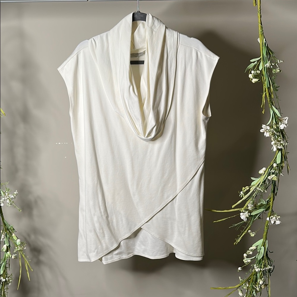 Bryn Walker White Cap Sleeve Asymmetrical Tunic
